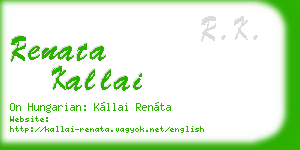 renata kallai business card