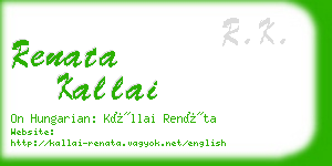 renata kallai business card